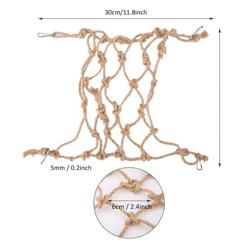 Parrot Climbing Net Swing Rope Net Bird Stand Net Hammock with Hook Bird Hanging Climb Chewing Pet Bird Toys
Parrot Climbing Net Swing Rope Net Bird Stand Net Hammock with Hook Bird Hanging Climb Chewing Pet Bird Toys