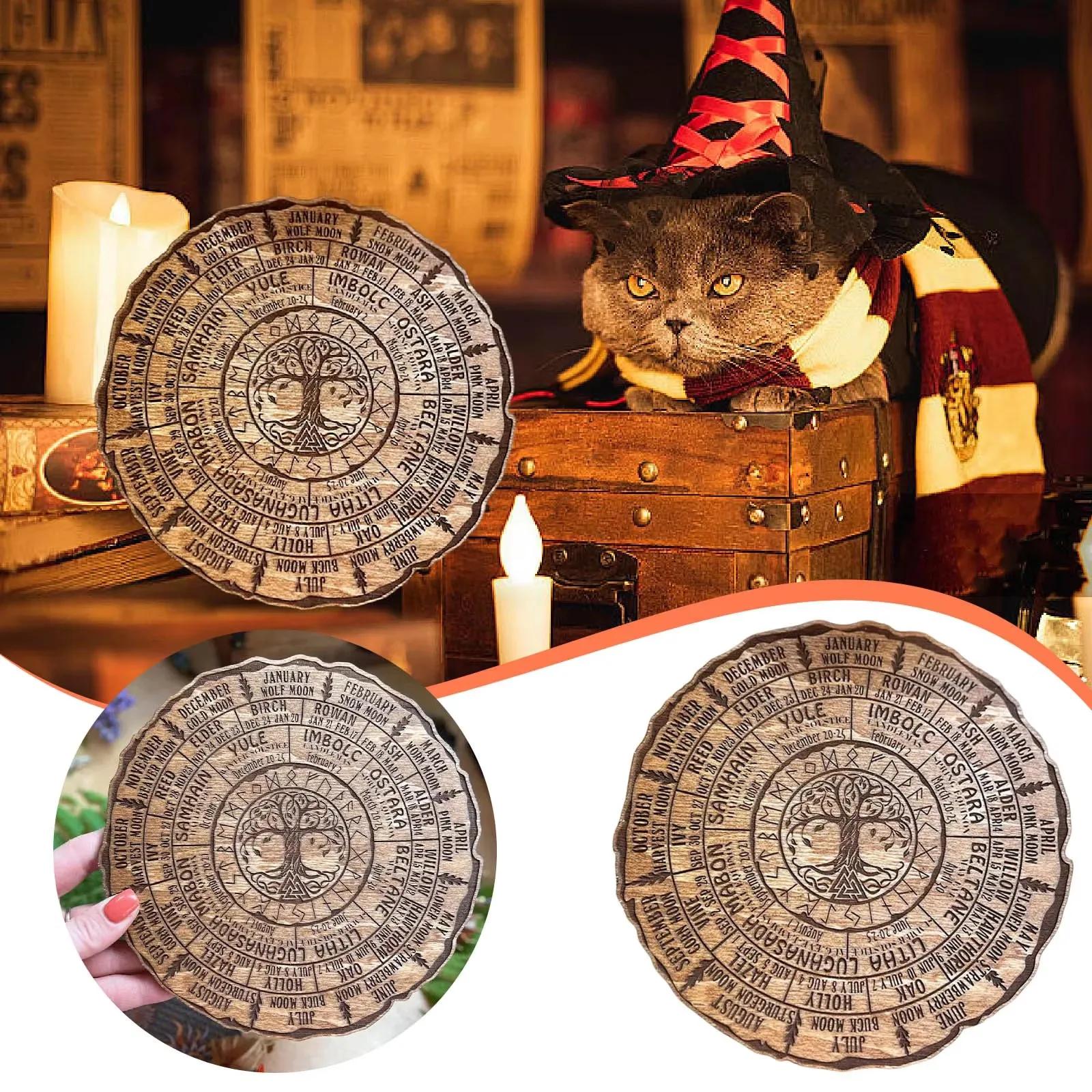 Creative Celtic Tree Calendar Home Desktop Wooden Decorations Study Wooden Calendar Decorations One Size хакі
Creative Celtic Tree Calendar Home Desktop Wooden Decorations Study Wooden Calendar Decorations One Size хакі
