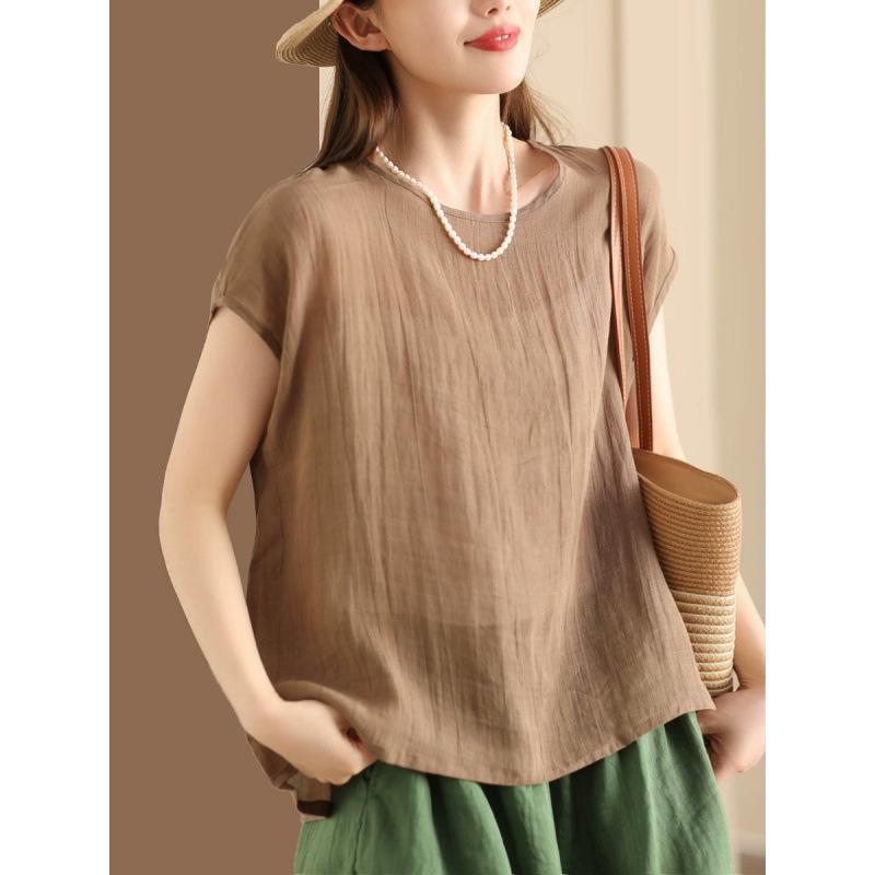 2026 Summer Women s Loose Fit Solid Color Short Sleeve Pullover Top One Size хакі
2026 Summer Women s Loose Fit Solid Color Short Sleeve Pullover Top One Size хакі
