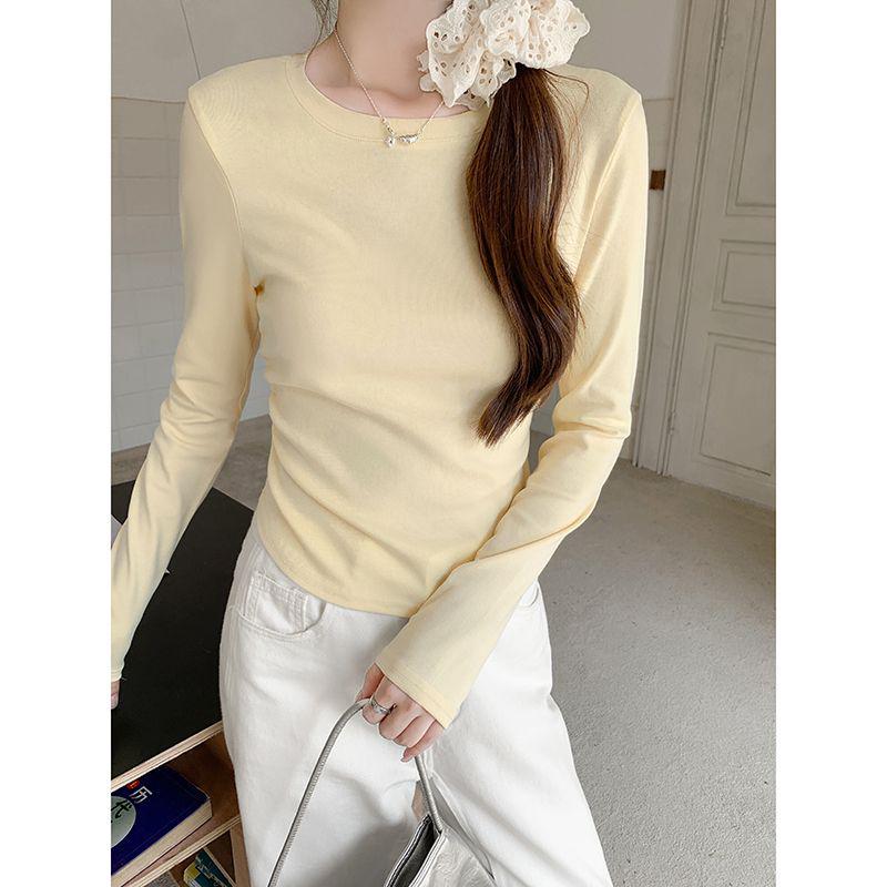 Yellow Pleated Long-Sleeve Waist-Cinching T-Shirt for Women, Autumn 2025 Collection Large (L)
Yellow Pleated Long-Sleeve Waist-Cinching T-Shirt for Women, Autumn 2025 Collection Large (L)