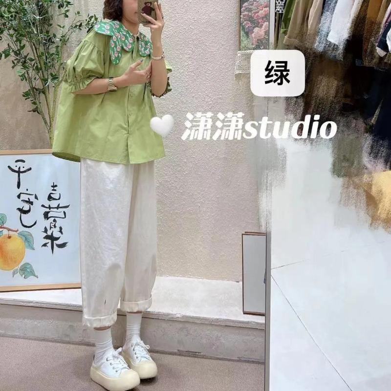 Women Summer Floral Peter Pan Collar Puff Sleeve Button Down Blouse M зелёный
Women Summer Floral Peter Pan Collar Puff Sleeve Button Down Blouse M зелёный