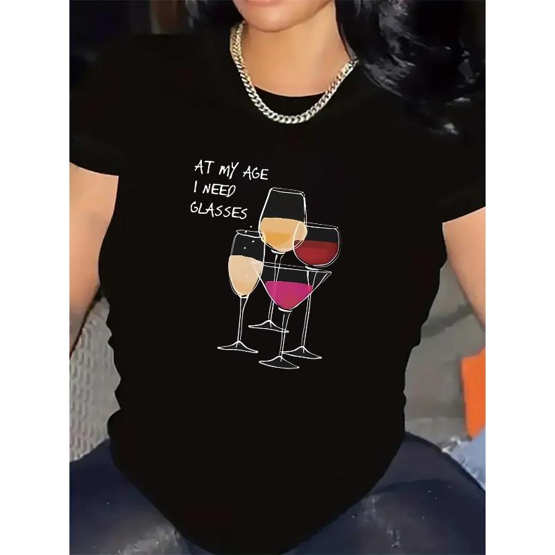 Short Sleeve T-Shirt For Women | Fiber, Funny Wine Glass Print At My Age I Need Glasses , Casual Wear For Home, Restaurant 4XL чорний
Short Sleeve T-Shirt For Women | Fiber, Funny Wine Glass Print At My Age I Need Glasses , Casual Wear For Home, Restaurant 4XL чорний