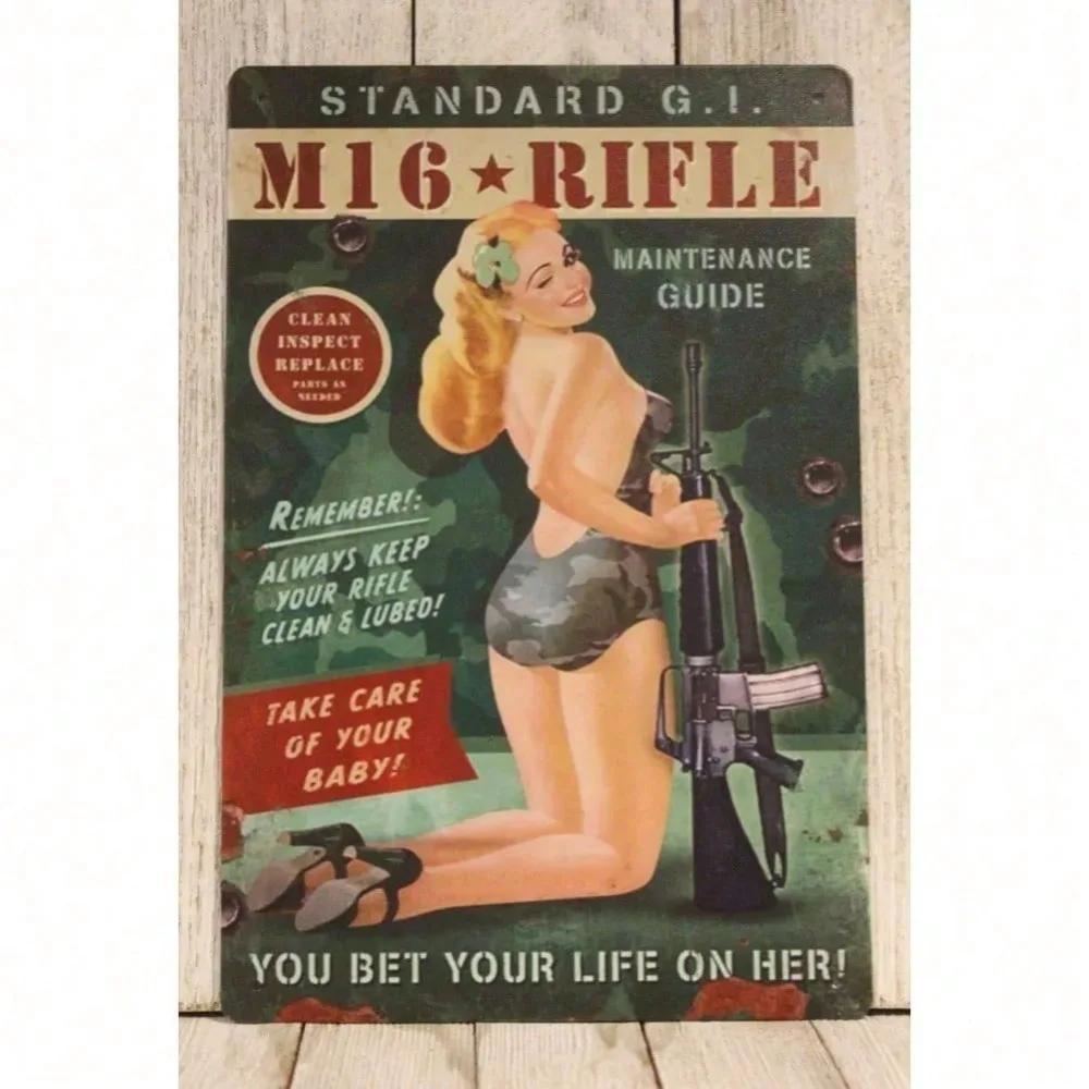 Vintage Retro M16 Rifle Tin Sign Military Metal Poster Man Cave Garage Wall Decor 20x30cm(7.8x11.8inch)
Vintage Retro M16 Rifle Tin Sign Military Metal Poster Man Cave Garage Wall Decor 20x30cm(7.8x11.8inch)