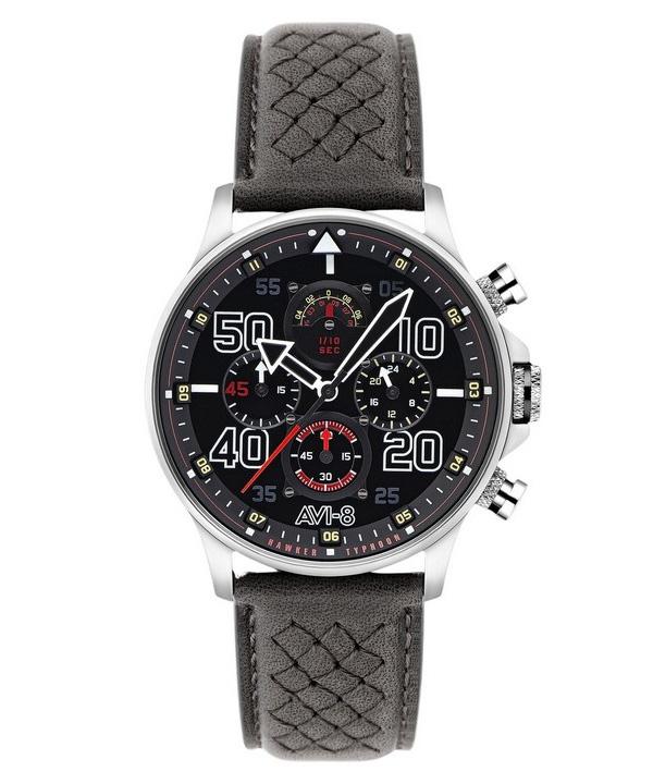 AVI-8 Hawker Typhoon Rb396 Sheila Chronograph Limited Edition Кварцевые мужские часы с черным циферблатом AV-4093-05
AVI-8 Hawker Typhoon Rb396 Sheila Chronograph Limited Edition Кварцевые мужские часы с черным циферблатом AV-4093-05