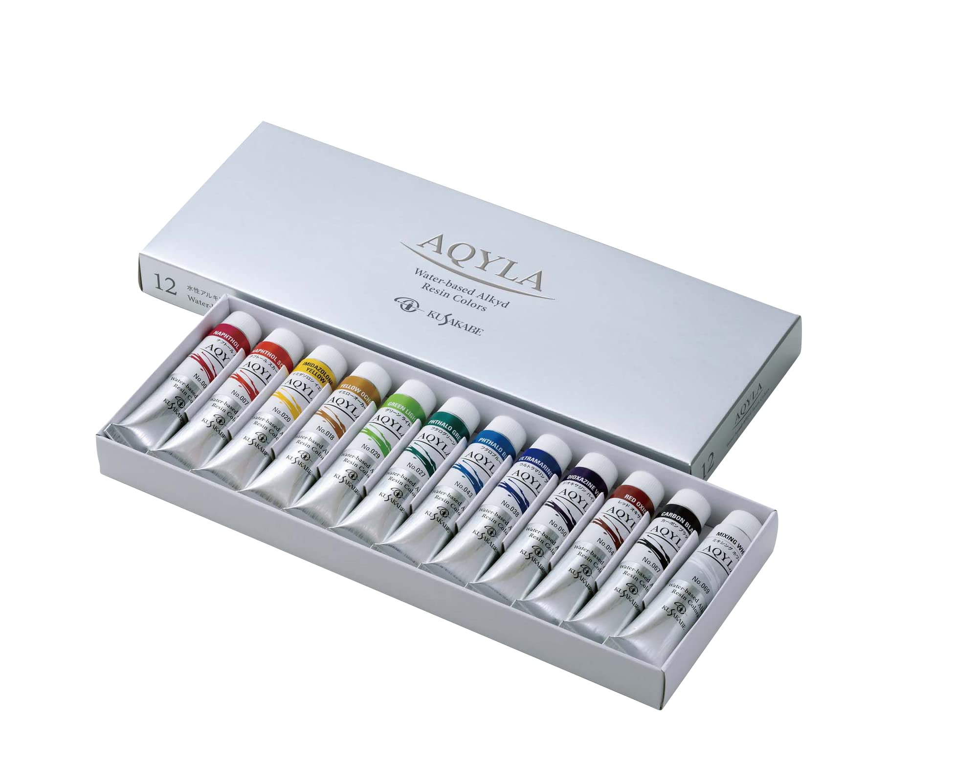 KUSAKABE Akila Acrylic Paint, 12-Color Set, 20ml (No. 6), NAQ6-12
KUSAKABE Akila Acrylic Paint, 12-Color Set, 20ml (No. 6), NAQ6-12
