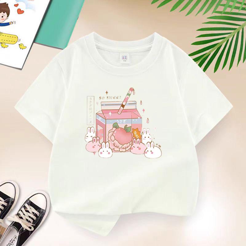 Summer Kids So Sweet Rabbit T-shirt Pink Cartoon Print Girls Tshirt Children Short Sleeve T Shirt Fashion Cotton Tee Clothes 110
Summer Kids So Sweet Rabbit T-shirt Pink Cartoon Print Girls Tshirt Children Short Sleeve T Shirt Fashion Cotton Tee Clothes 110