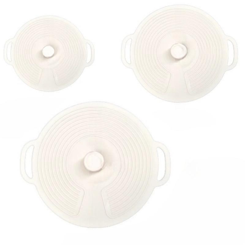 3pcs Silicone Lids Set with Double Handle Pot Lid Heat-Resistant Microwave Splatterproof Cover Reusable for Bowls Plates Pans
3pcs Silicone Lids Set with Double Handle Pot Lid Heat-Resistant Microwave Splatterproof Cover Reusable for Bowls Plates Pans