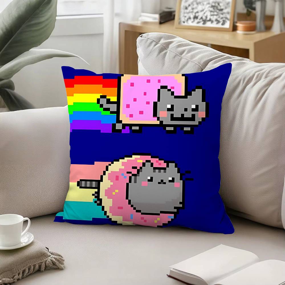 Мила H-Nyan-CatS арт наволочка чохол для подушки м яка мила наволочка для диванної подушки з поліестеру на блискавці 18x18Inch
Мила H-Nyan-CatS арт наволочка чохол для подушки м яка мила наволочка для диванної подушки з поліестеру на блискавці 18x18Inch