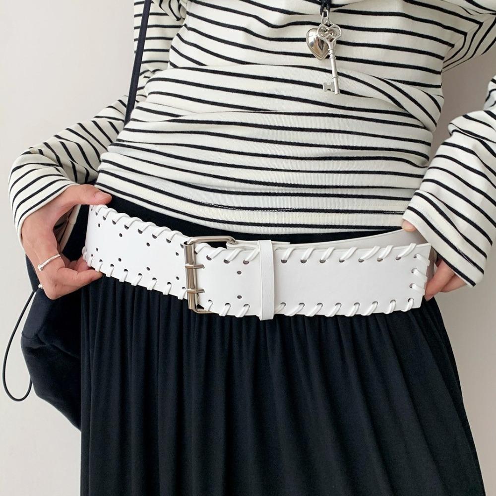Woven PU Leather Waistband Y2k Western Cowboy Belt Retro Women Wide Belt Jeans Decorative чорний
Woven PU Leather Waistband Y2k Western Cowboy Belt Retro Women Wide Belt Jeans Decorative чорний