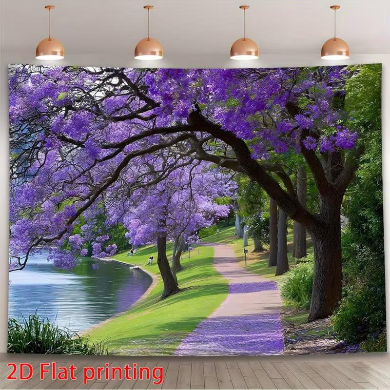 2D Party Backdrop Purple Jacaranda Tapestry, Scenic Lakeside Park with Blooming Trees 47.2x31.5inch/120*80cm
2D Party Backdrop Purple Jacaranda Tapestry, Scenic Lakeside Park with Blooming Trees 47.2x31.5inch/120*80cm
