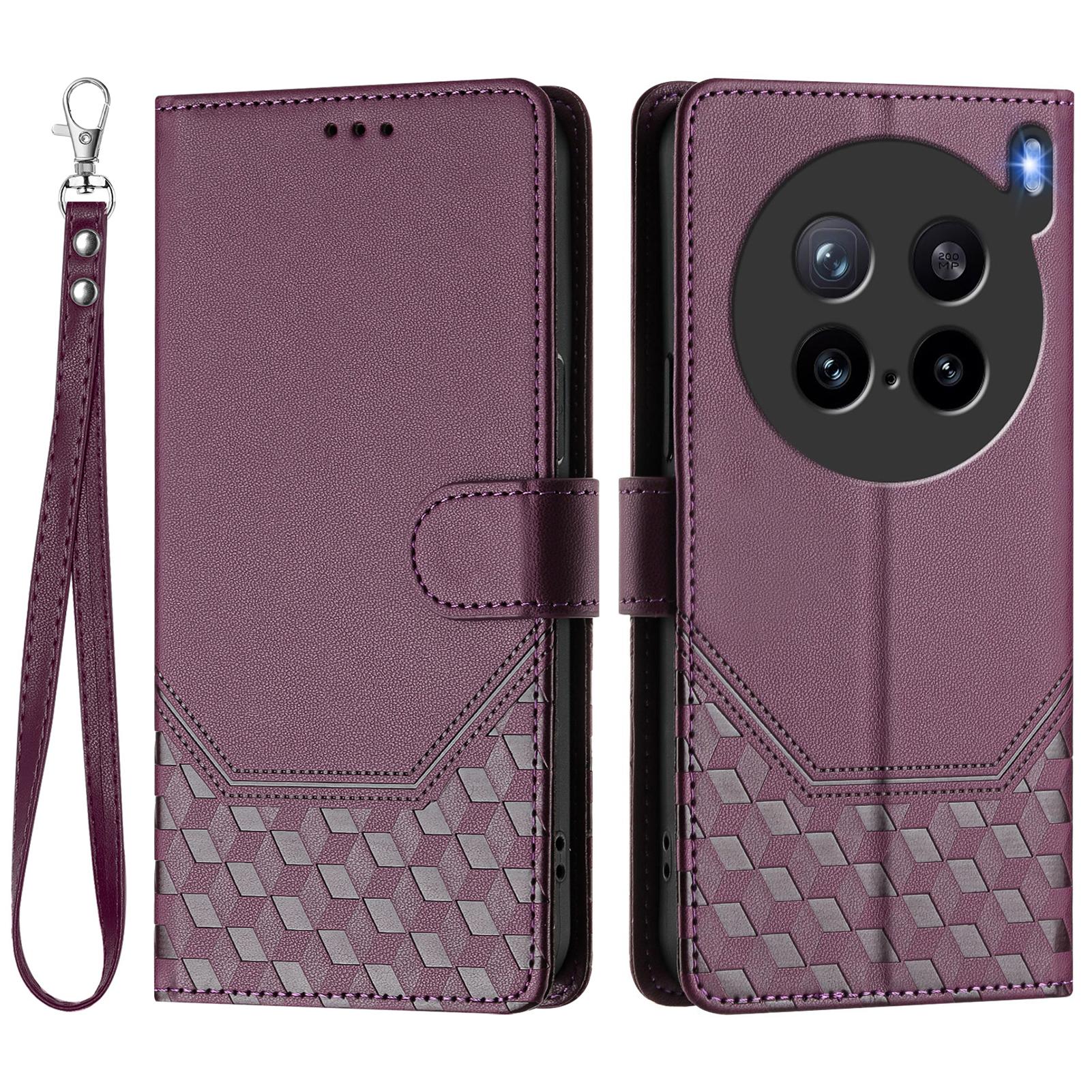 For vivo X200s 5G Case Imprinted Honeycomb RFID Blocking Leather Phone Cover with Strap Dark Purple
For vivo X200s 5G Case Imprinted Honeycomb RFID Blocking Leather Phone Cover with Strap Dark Purple