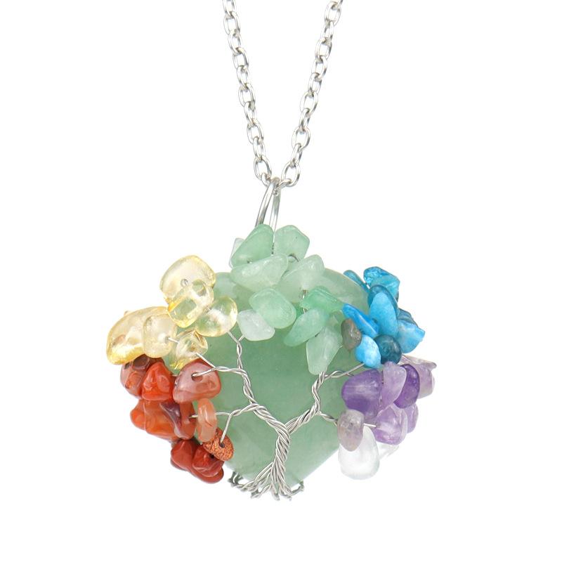 Hand-Wound Natural Gravel Crystal Amethyst Tree Of Life Peach Heart Love Necklace N514
Hand-Wound Natural Gravel Crystal Amethyst Tree Of Life Peach Heart Love Necklace N514