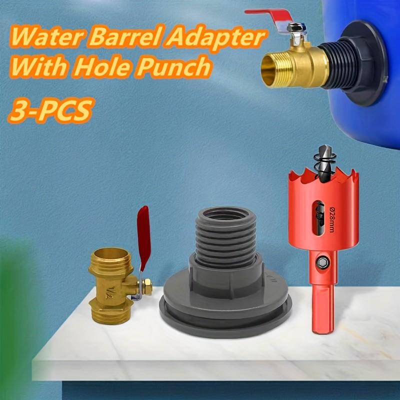 1/2 Rainwater Tank Connector Kit - Dual External Thread Brass Ball Valve, for Garden/Water Storage 3pcs
1/2 Rainwater Tank Connector Kit - Dual External Thread Brass Ball Valve, for Garden/Water Storage 3pcs