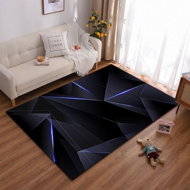Modern Geometric Black Carpet with Abstract Lines and Blue Highlights Suitable for use as an anti-slip for living room bedroom sofas 40x60cm( 15x23in )
Modern Geometric Black Carpet with Abstract Lines and Blue Highlights Suitable for use as an anti-slip for living room bedroom sofas 40x60cm( 15x23in )