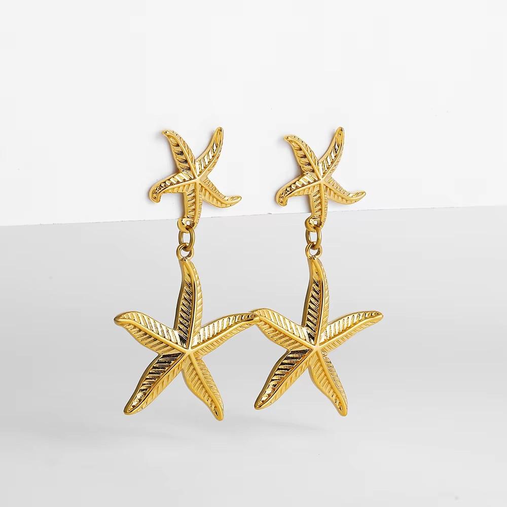 Vintage Stainless Steel Gold Plated Texture Snail Conch Shell Earrings for Women CZ Zircon Starfish Earring Beach Zircon Gifts
Vintage Stainless Steel Gold Plated Texture Snail Conch Shell Earrings for Women CZ Zircon Starfish Earring Beach Zircon Gifts