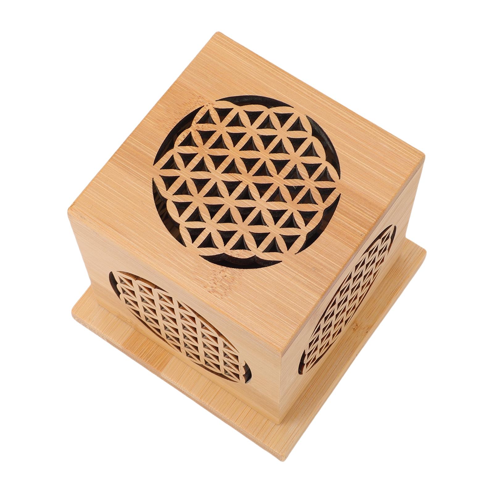 Wooden Incense Box with Base Hollow Decorative Fragrance Diffusion Holder Geometric Shape Container
Wooden Incense Box with Base Hollow Decorative Fragrance Diffusion Holder Geometric Shape Container