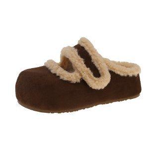 Retro plush shoes Velcro cotton shoes women s winter new flat-bottomed French casual warm and comfortable 40 темно-коричневого кольору
Retro plush shoes Velcro cotton shoes women s winter new flat-bottomed French casual warm and comfortable 40 темно-коричневого кольору
