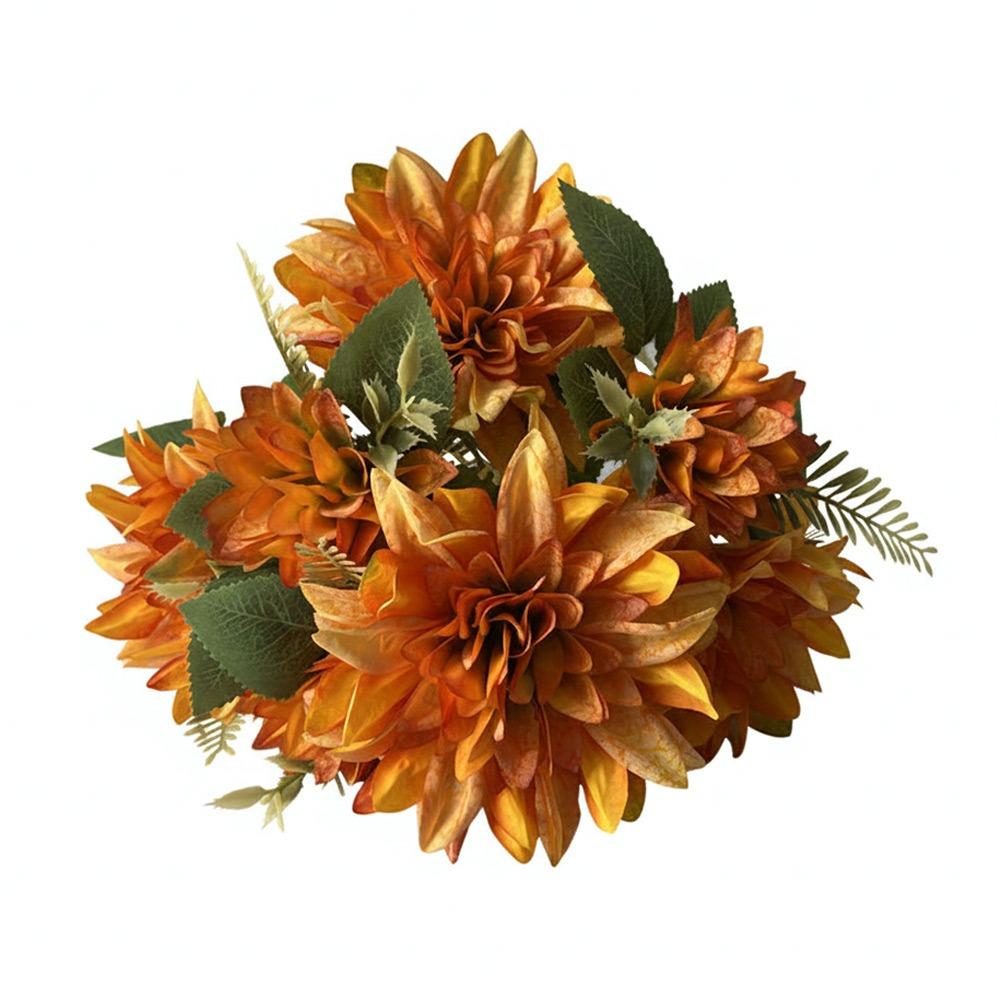 Dahlia Rose Daisy Artificial Flowers Green Leaves Multicolor Simulation Flower Silk Petals DIY Faux Flower Room Decoration помаранчевий
Dahlia Rose Daisy Artificial Flowers Green Leaves Multicolor Simulation Flower Silk Petals DIY Faux Flower Room Decoration помаранчевий