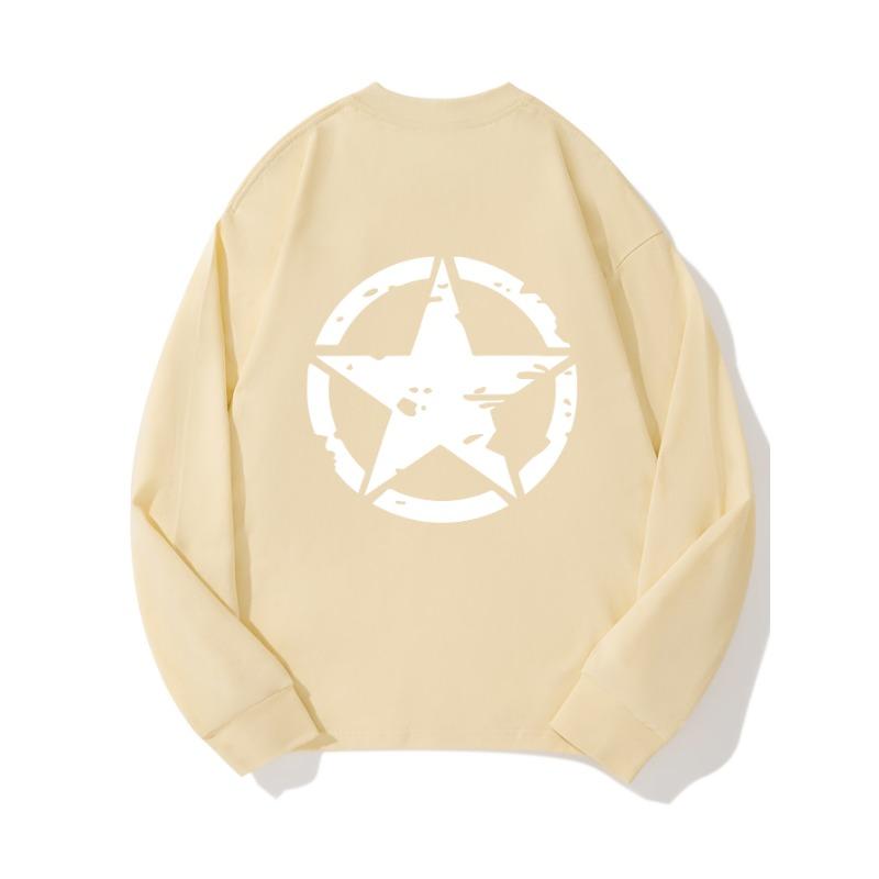 Пятиконечная звезда осенняя одежда с длинными рукавами из чистого хлопка новый мужской и женский топ, весенний внутренний слой, базовая рубашка, XXL бежевый
Пятиконечная звезда осенняя одежда с длинными рукавами из чистого хлопка новый мужской и женский топ, весенний внутренний слой, базовая рубашка, XXL бежевый