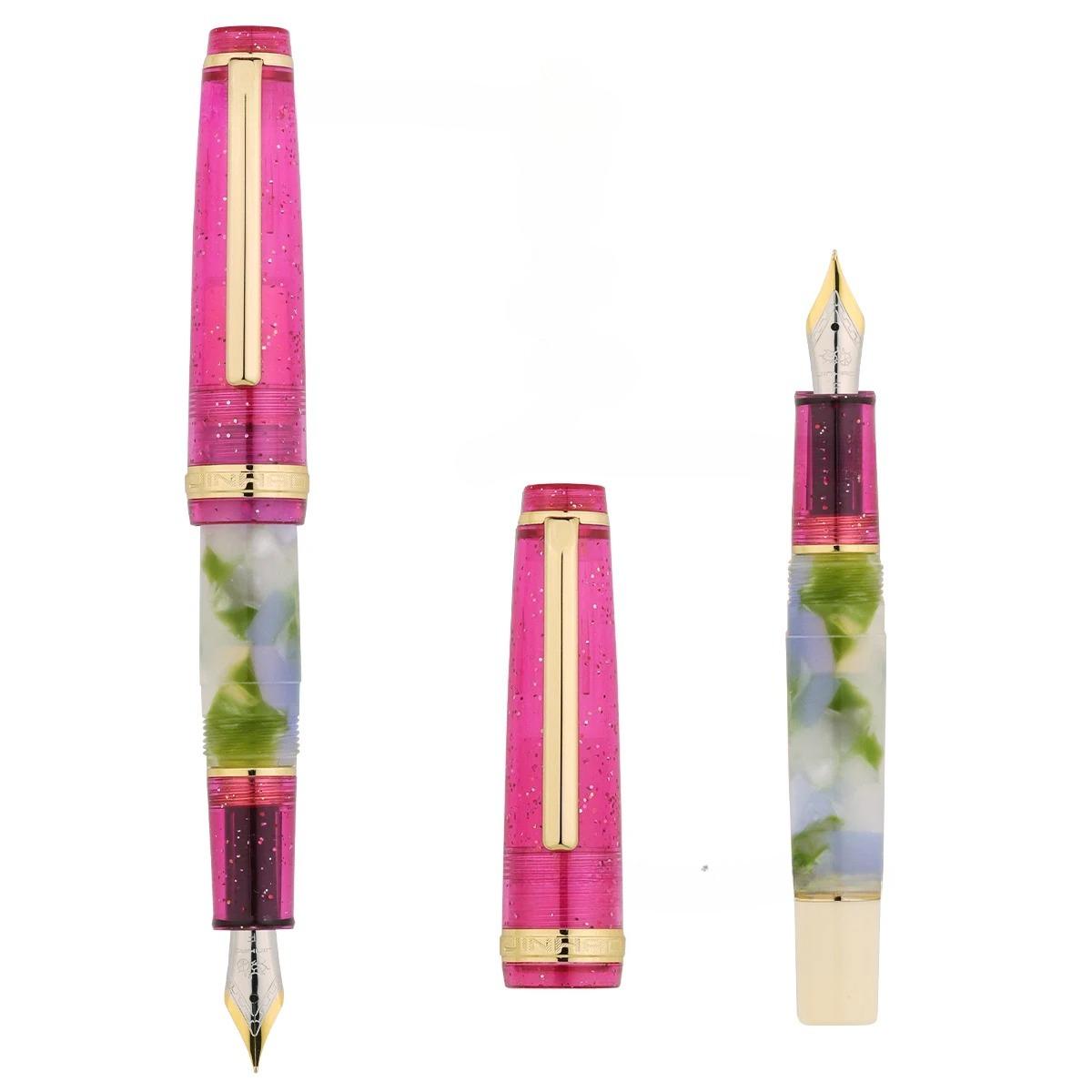Jinhao 82 MINI Limited Fountain Pen Customized Sakura Peacock Blue Acrylic EF/F/M/Bent Nib Golden Trim and Converter Writing Pen EF(0.38mm)
Jinhao 82 MINI Limited Fountain Pen Customized Sakura Peacock Blue Acrylic EF/F/M/Bent Nib Golden Trim and Converter Writing Pen EF(0.38mm)
