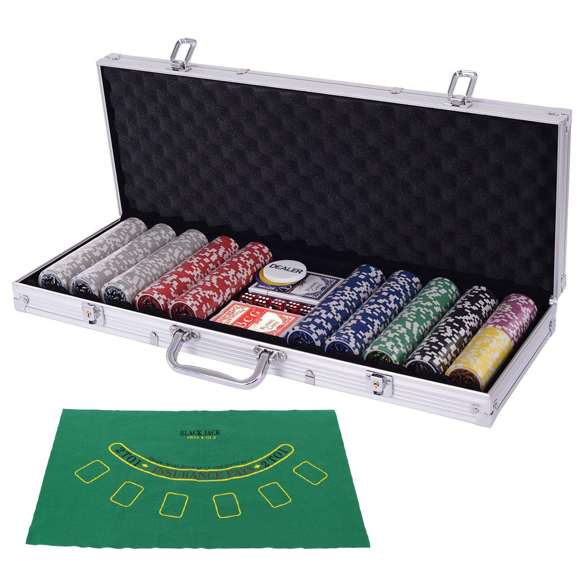 COSTWAY Poker Set 500 фишек пронумерованных с ковриком фишки для покера фишки казино фишки казино игра серебряный футляр серебряный
COSTWAY Poker Set 500 фишек пронумерованных с ковриком фишки для покера фишки казино фишки казино игра серебряный футляр серебряный