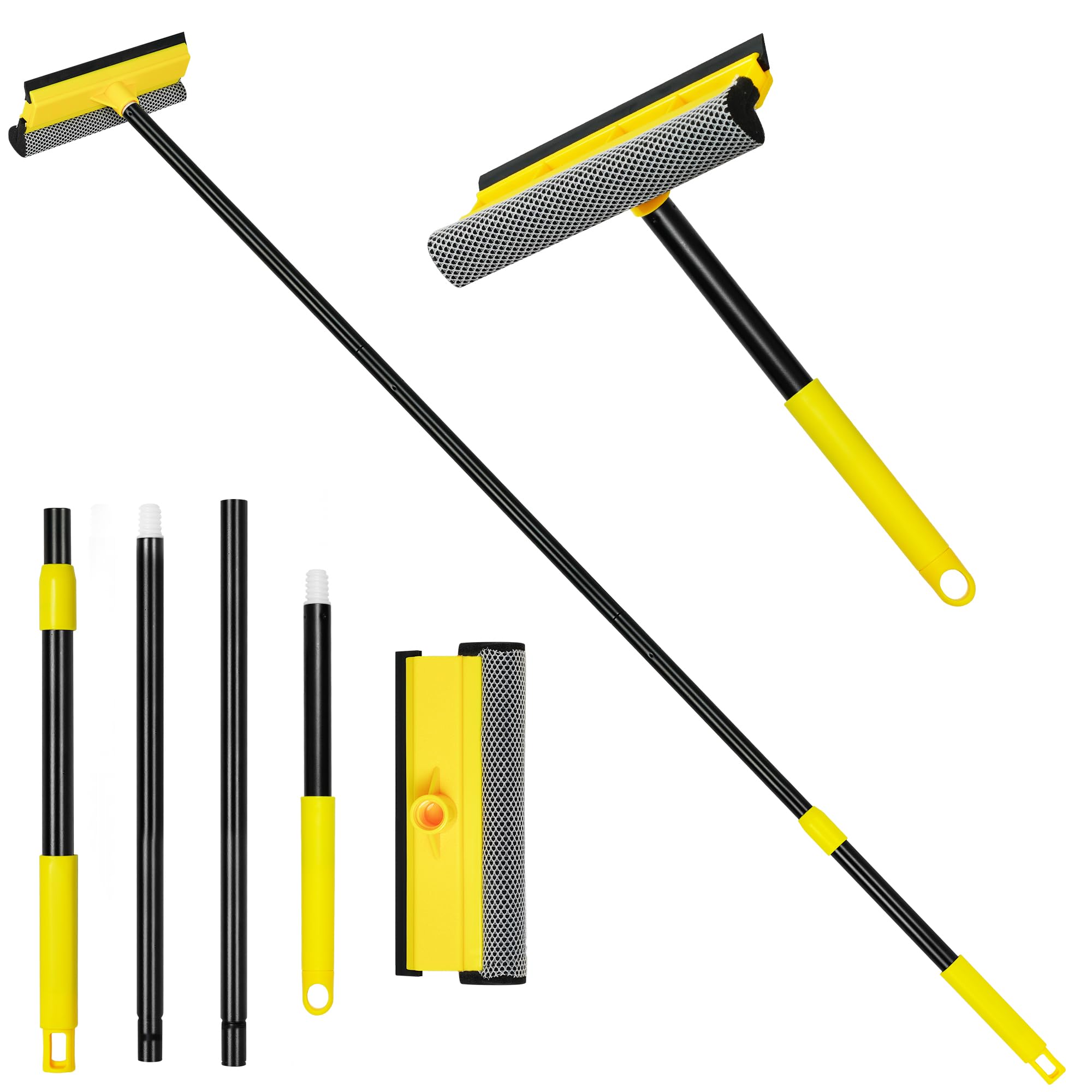 NEWE Сгон для сухой уборки ванной, скребок для стекла с насадкой для мытья окон, поставляется с длинной и короткой ручкой, губка 2-в-1, 138,5 см
NEWE Сгон для сухой уборки ванной, скребок для стекла с насадкой для мытья окон, поставляется с длинной и короткой ручкой, губка 2-в-1, 138,5 см