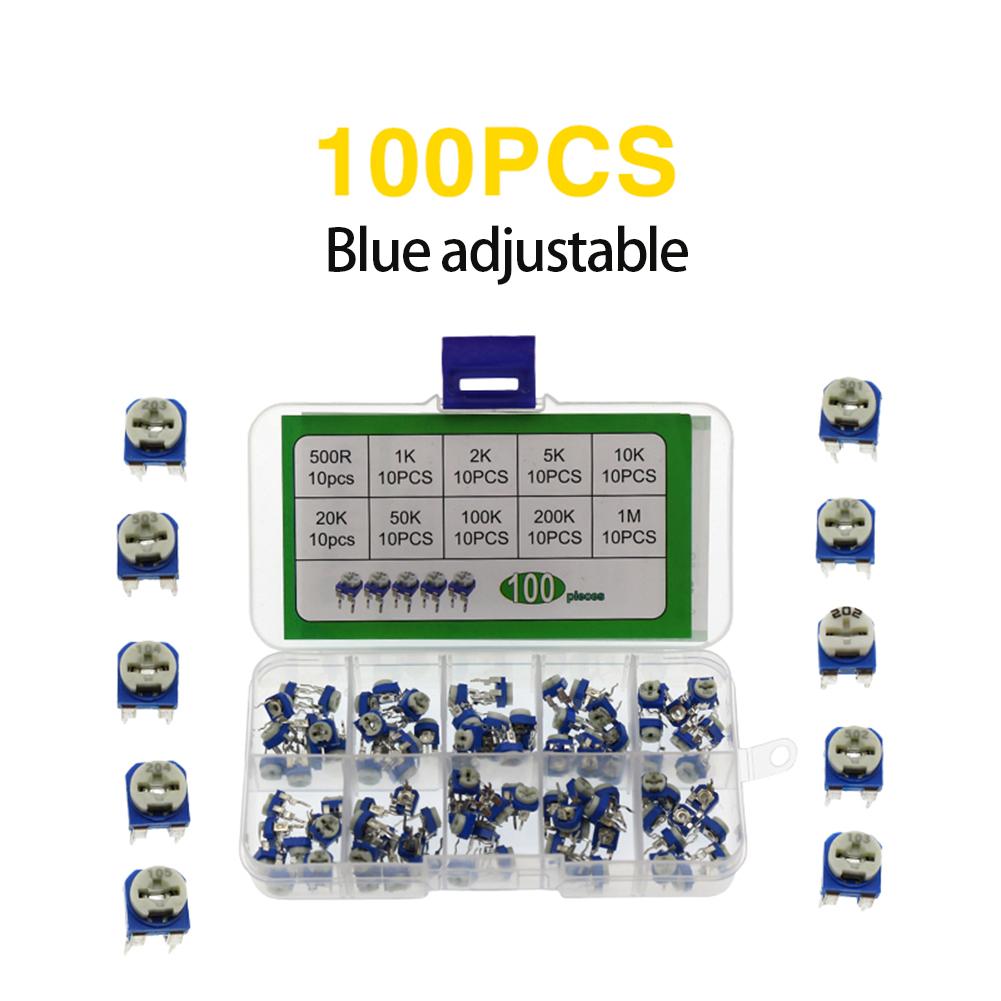 RM065 Trimpot Trimmer Potentiometer Assortment 10Value 100pcs Variable Resistors Assorted Kit Electronic DIY Kits B
RM065 Trimpot Trimmer Potentiometer Assortment 10Value 100pcs Variable Resistors Assorted Kit Electronic DIY Kits B