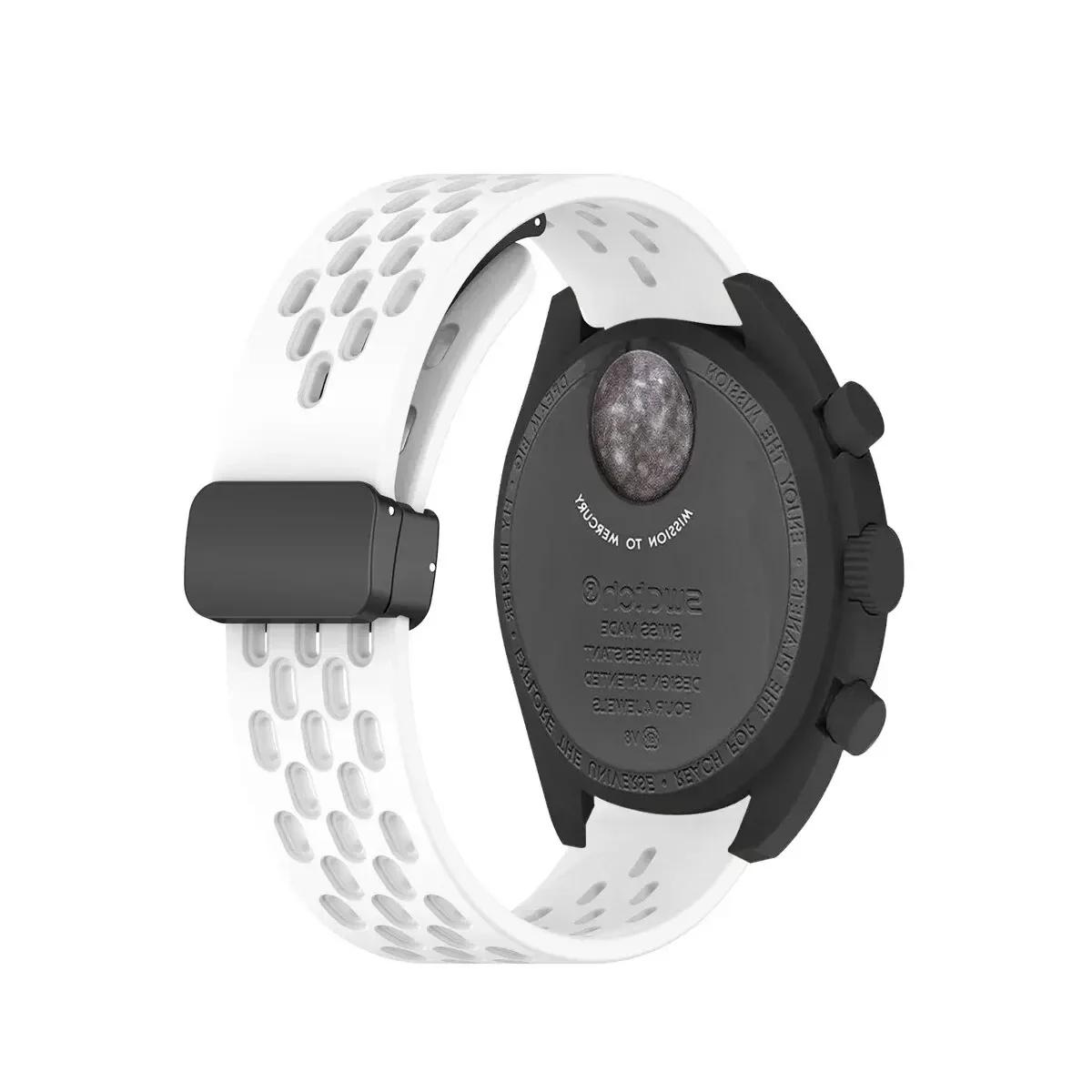 20-мм силиконовый ремешок для Omega X Swatch Joint MoonSwatch, дышащий спортивный магнитный браслет на запястье для аксессуаров MoonSwatch 20mm белый
20-мм силиконовый ремешок для Omega X Swatch Joint MoonSwatch, дышащий спортивный магнитный браслет на запястье для аксессуаров MoonSwatch 20mm белый