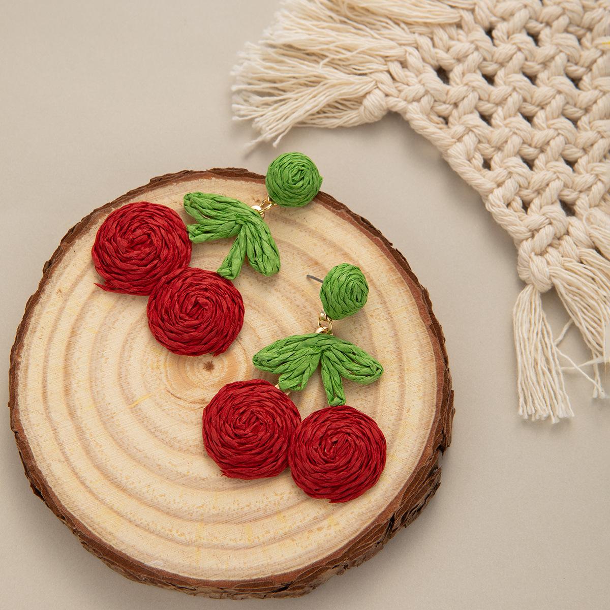 Богемні Рафія Ручна Робота Квітка Вишня Пусети Сережки Солодкі Дівчачі Серце Сережки Сережки
Богемні Рафія Ручна Робота Квітка Вишня Пусети Сережки Солодкі Дівчачі Серце Сережки Сережки