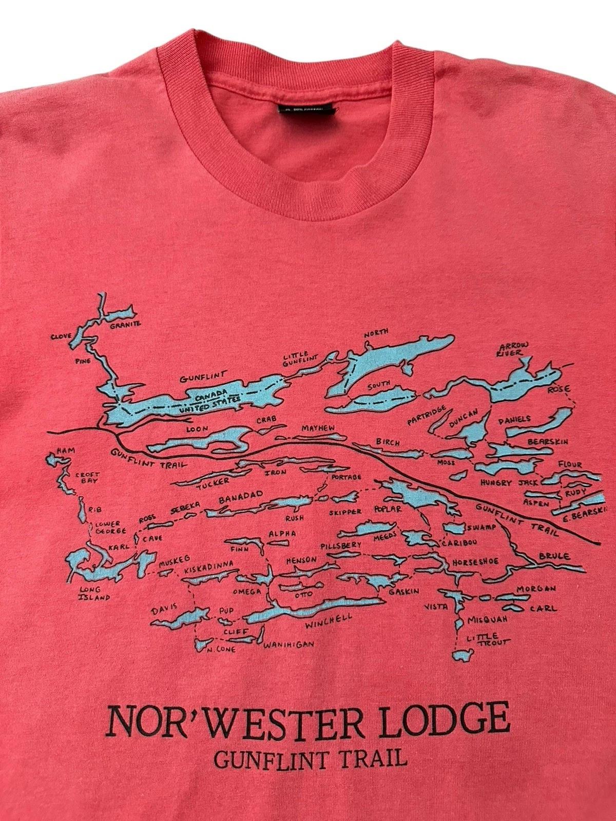 Vintage Gunflint Trail T Shirt Size XS Map 90’s Minnesota Nor’ Wester Lodge S
Vintage Gunflint Trail T Shirt Size XS Map 90’s Minnesota Nor’ Wester Lodge S