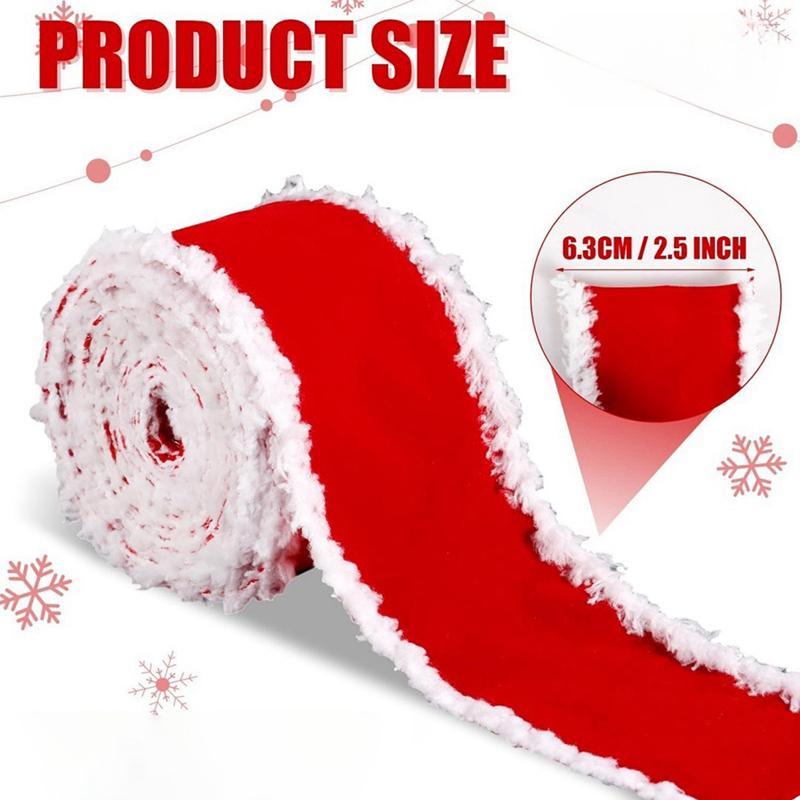 Christmas Velvet Decorative Ribbon Roll, Craft DIY Fabric Ribbon for Craft Christmas Holiday Decoration
Christmas Velvet Decorative Ribbon Roll, Craft DIY Fabric Ribbon for Craft Christmas Holiday Decoration