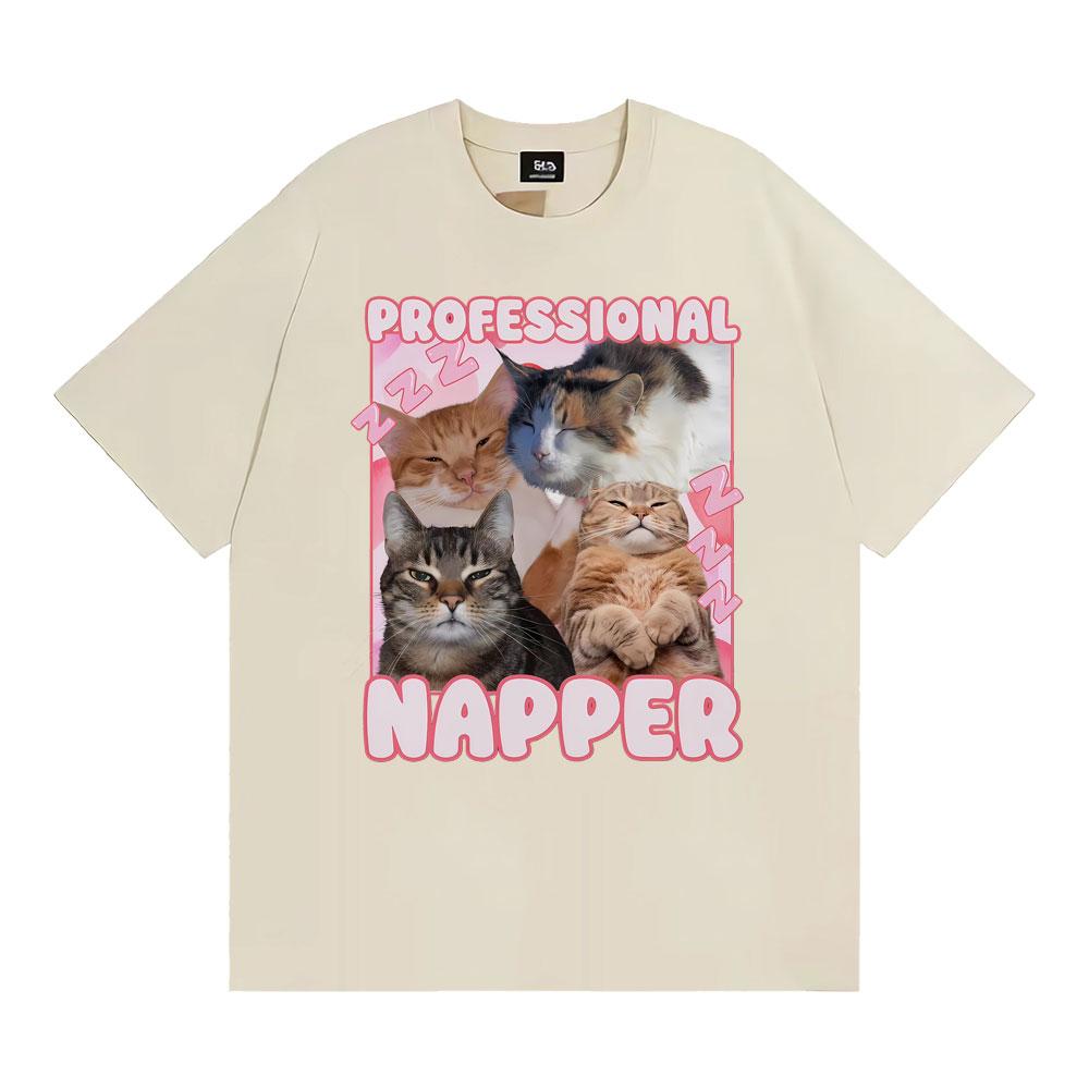 Professional Napper Sleeping Cats Graphic T Shirts Unisex Women Classic Fashion Aesthetic Short Sleeve Tshirts 100 Cotton T Shirt 4XL
Professional Napper Sleeping Cats Graphic T Shirts Unisex Women Classic Fashion Aesthetic Short Sleeve Tshirts 100 Cotton T Shirt 4XL