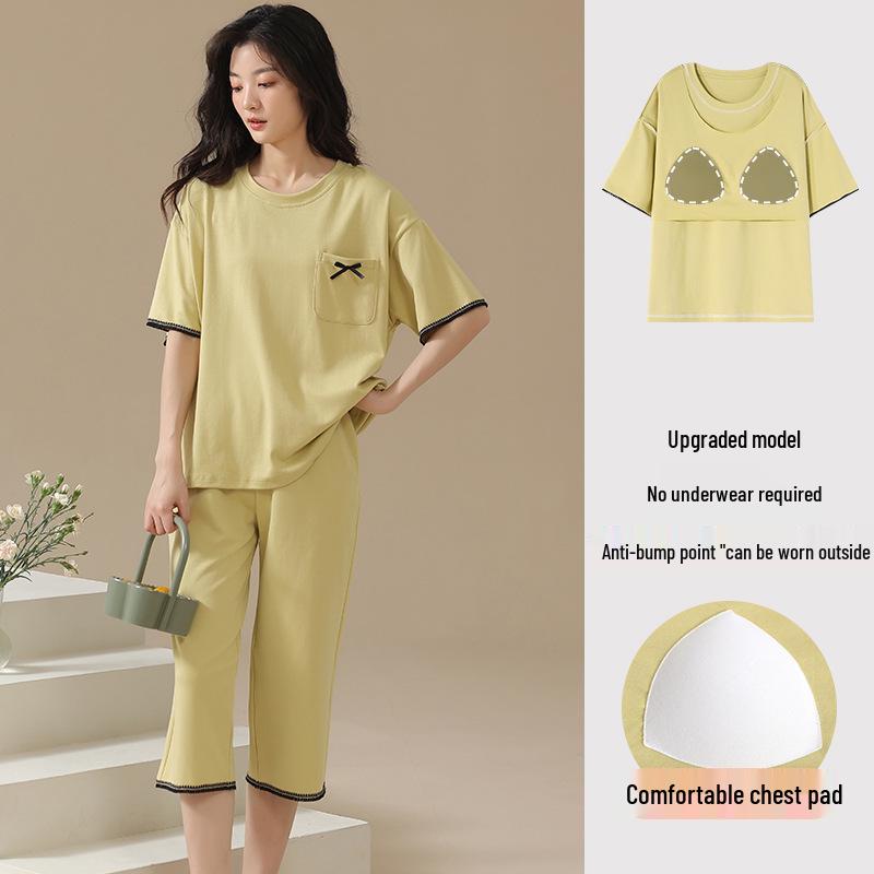 Женский летний хлопковый комплект для дома с коротким рукавом и капри XL (60-70kg)
Женский летний хлопковый комплект для дома с коротким рукавом и капри XL (60-70kg)