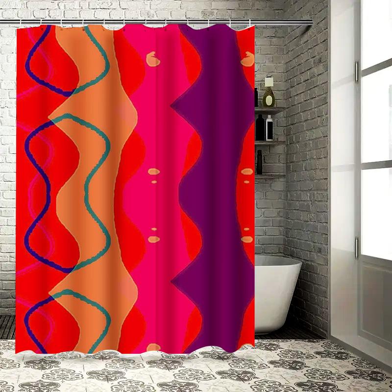 Vibrant Waves Shower Curtain Bold Red Orange Purple Bath Decor W60H190(CM)-1 Pcs
Vibrant Waves Shower Curtain Bold Red Orange Purple Bath Decor W60H190(CM)-1 Pcs