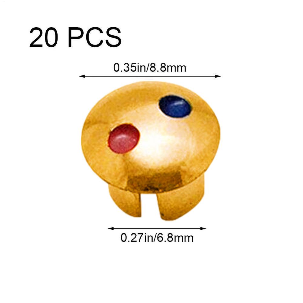 20 шт. Ручка смесителя Горячая Холодная Вода Знак Красная Синяя Наклейка Декоративная Крышка Кухня Ванная Комната Смеситель Индикатор Для Ручек Смесителя золотой