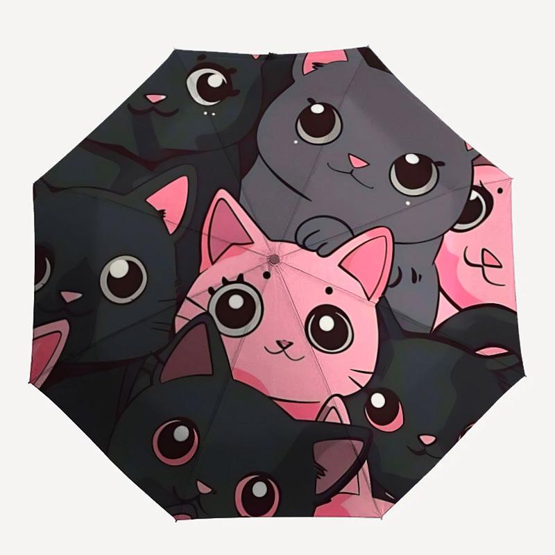 1pc Kitty Cats Automatic Open/Close Cute Umbrella with Windproof, Functional Design, 8-Rib Sturdy Canopy
1pc Kitty Cats Automatic Open/Close Cute Umbrella with Windproof, Functional Design, 8-Rib Sturdy Canopy