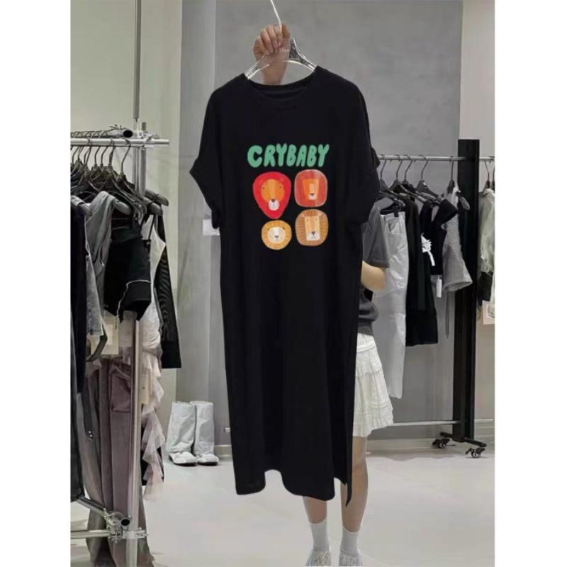 T-shirt Dress, Short-sleeved, Large Size, Loose and Casual, Large Size, Covering The Stomach, Long Dress 4XL чорний
T-shirt Dress, Short-sleeved, Large Size, Loose and Casual, Large Size, Covering The Stomach, Long Dress 4XL чорний
