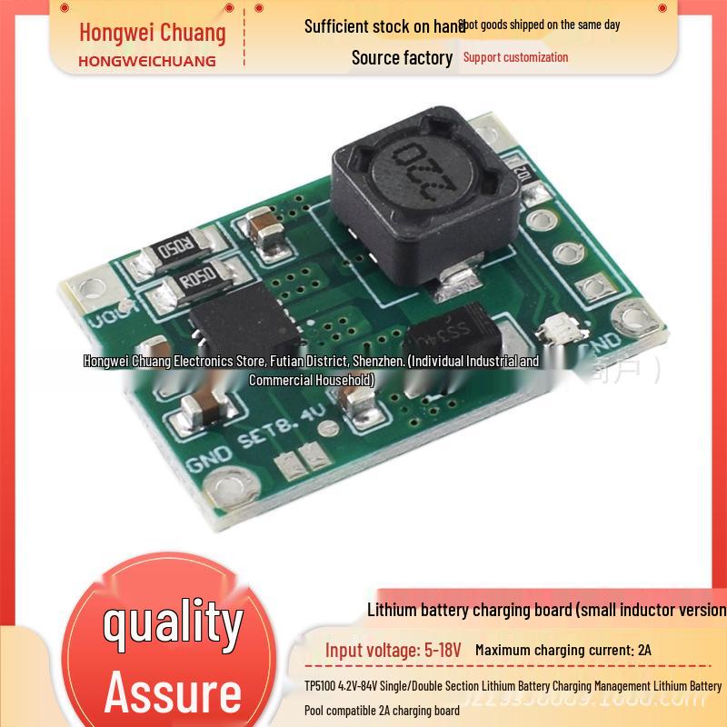 TP5100 Lithium Battery Charging Board, 2A, 4.2V/8.4V, Single/Dual Cell Compatible
TP5100 Lithium Battery Charging Board, 2A, 4.2V/8.4V, Single/Dual Cell Compatible
