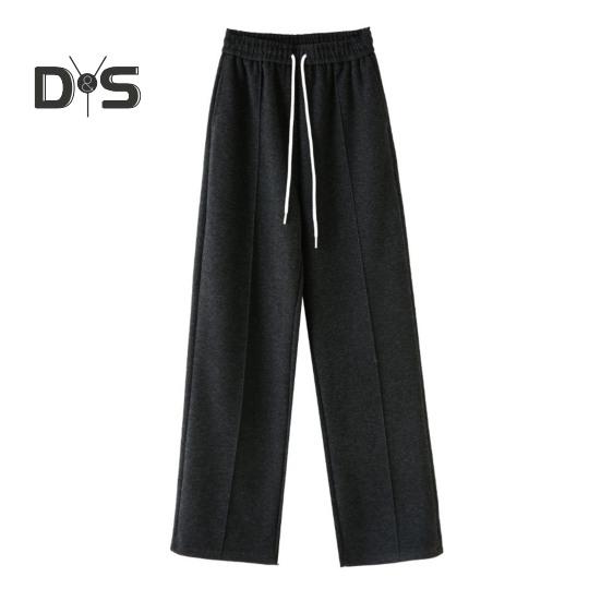 Женские брюки, прямые, широкие, с завязками на резинке, повседневные брюки с карманами, однотонные длинные брюки M темно-серого
Женские брюки, прямые, широкие, с завязками на резинке, повседневные брюки с карманами, однотонные длинные брюки M темно-серого