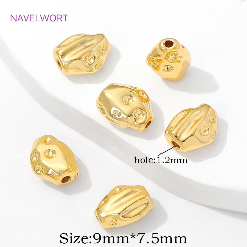 9mm*7.5mm Brass Beads Separators 18K Gold Plated Irregular Spacer Beads Loose Beads For Bracelet Making,Accessories For Jewelry 4 Pieces
9mm*7.5mm Brass Beads Separators 18K Gold Plated Irregular Spacer Beads Loose Beads For Bracelet Making,Accessories For Jewelry 4 Pieces