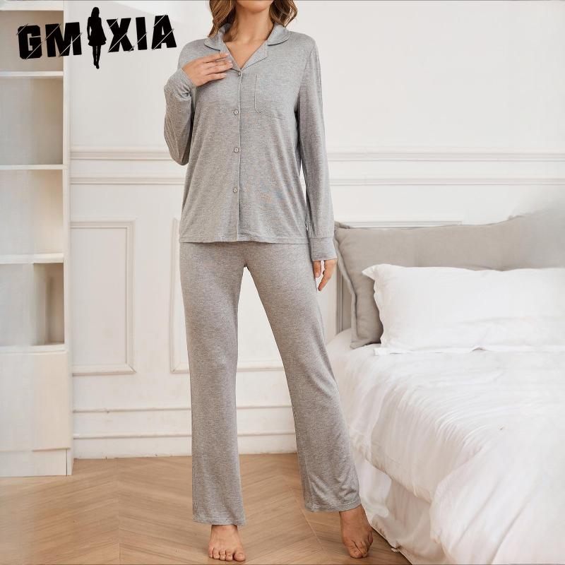 GMXIA Pyjamas Female Autumn and Winter Red New Year Christmas Ice Silk Long-sleeved Shirt Trousers Two-piece Homewear S сірий
GMXIA Pyjamas Female Autumn and Winter Red New Year Christmas Ice Silk Long-sleeved Shirt Trousers Two-piece Homewear S сірий