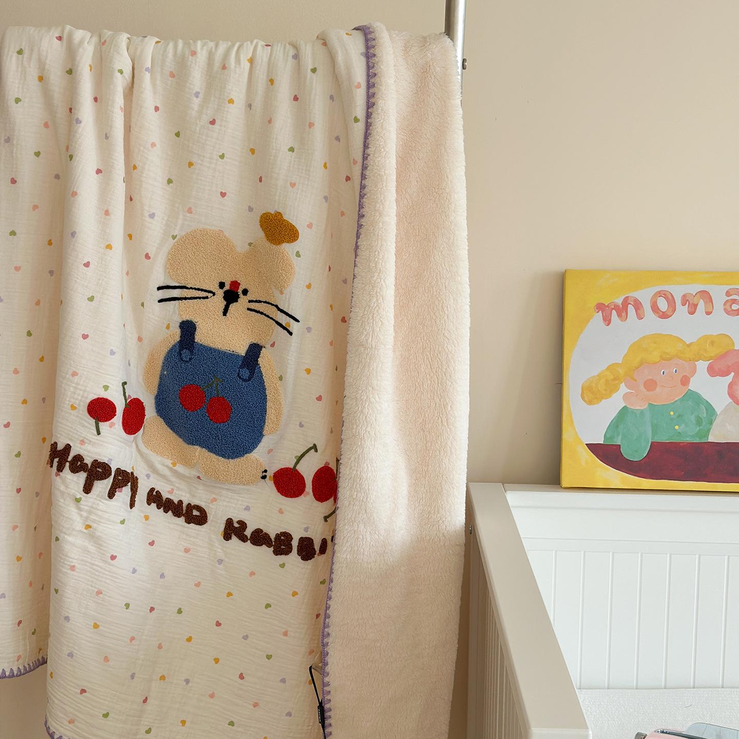 Full cotton double-layer plush blanket cartoon towel embroidered cover blanket children s blanket baby blanket soft blanket blanket 120 * 150cm
Full cotton double-layer plush blanket cartoon towel embroidered cover blanket children s blanket baby blanket soft blanket blanket 120 * 150cm