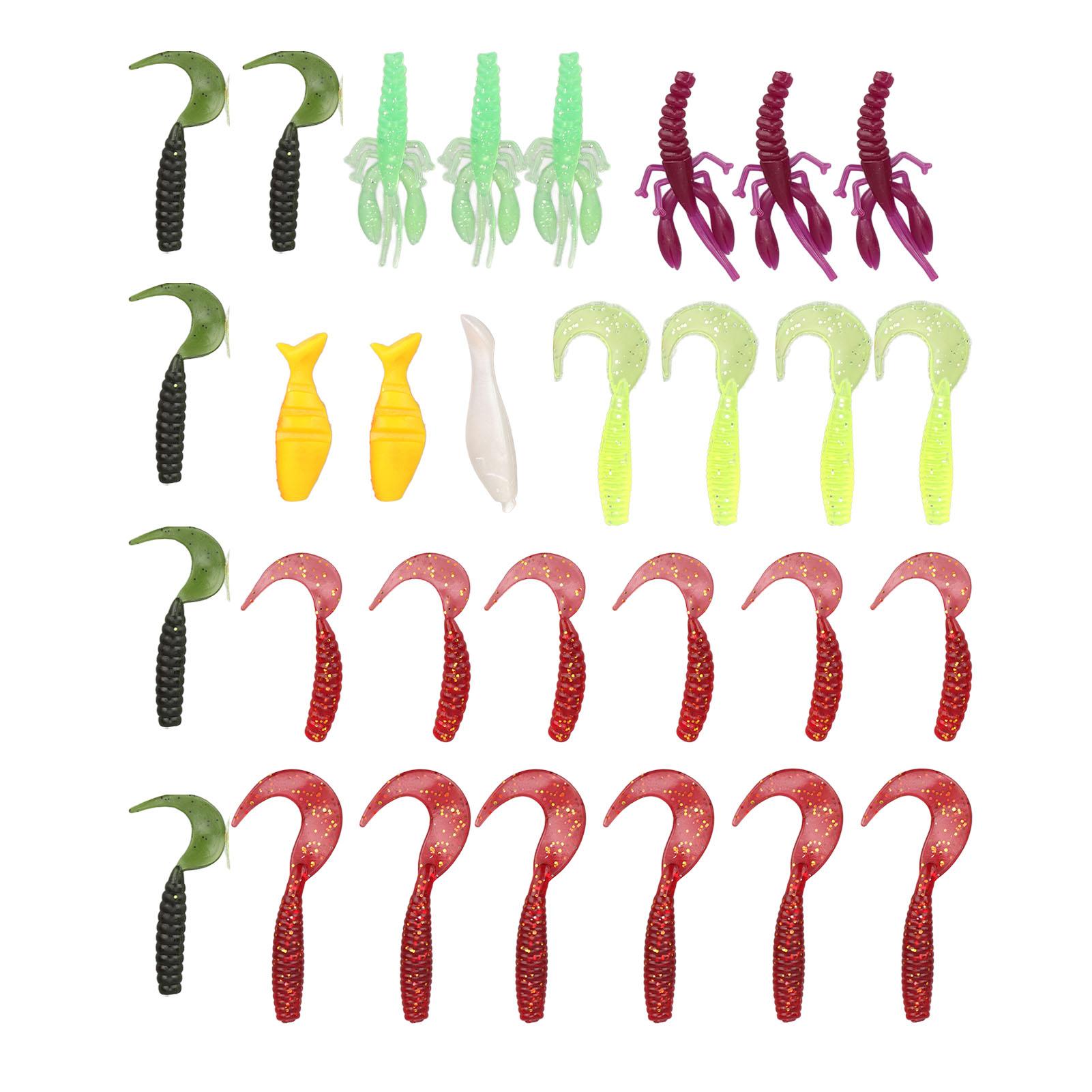 30PCS Paddle Tail Swimbaits Lures Soft PVC Jigs Heads Curly Grub Lures Fishing Bait Kit for Freshwater and Saltwater
30PCS Paddle Tail Swimbaits Lures Soft PVC Jigs Heads Curly Grub Lures Fishing Bait Kit for Freshwater and Saltwater