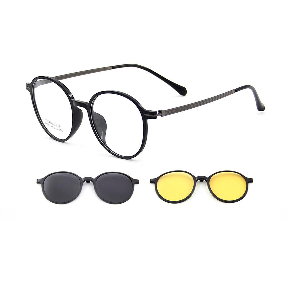 Women s 3-in-1 Round Ultralight TR90 Polarized Sunglasses Clip-On + Night Vision Glasses Frames With Titanium Legs for Outdoor
Women s 3-in-1 Round Ultralight TR90 Polarized Sunglasses Clip-On + Night Vision Glasses Frames With Titanium Legs for Outdoor