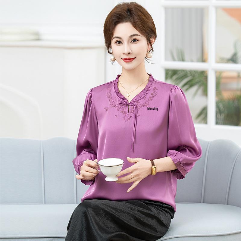 Stylish 2026 Wide-Cut Shirt for Middle-Aged Women - Spring/Summer Age-Defying Fashion Top 5XL (approx. 150-165 jin)
Stylish 2026 Wide-Cut Shirt for Middle-Aged Women - Spring/Summer Age-Defying Fashion Top 5XL (approx. 150-165 jin)