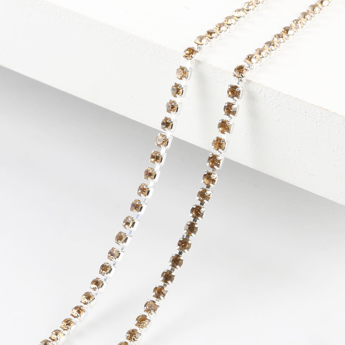 Цепочка со стразами плотности 1 м, пришитая на клею серебряная основа, отделка стразами, аксессуары для самостоятельного изготовления SS10 Width 2.8MM
Цепочка со стразами плотности 1 м, пришитая на клею серебряная основа, отделка стразами, аксессуары для самостоятельного изготовления SS10 Width 2.8MM