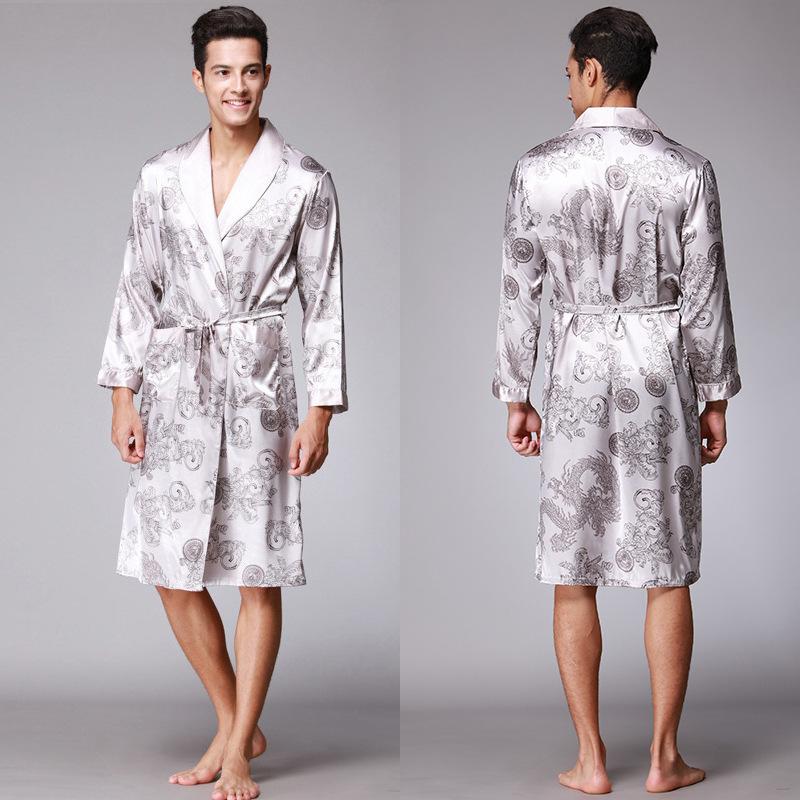 Men Simulation Silk Print Plus Size Pajamas Lingerie Robe Bathrobe Dressing Gown XXXL сірий
Men Simulation Silk Print Plus Size Pajamas Lingerie Robe Bathrobe Dressing Gown XXXL сірий