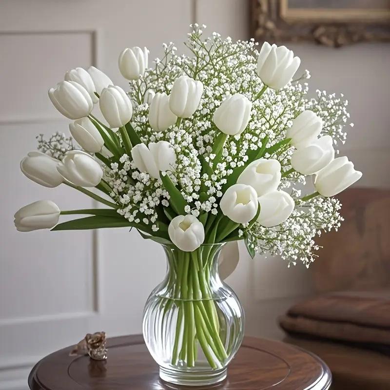30Pcs White Artificial Tulips with Baby s Breath, Faux Tulip Flowers Bouquet for Home Wedding Party Decor белый
30Pcs White Artificial Tulips with Baby s Breath, Faux Tulip Flowers Bouquet for Home Wedding Party Decor белый