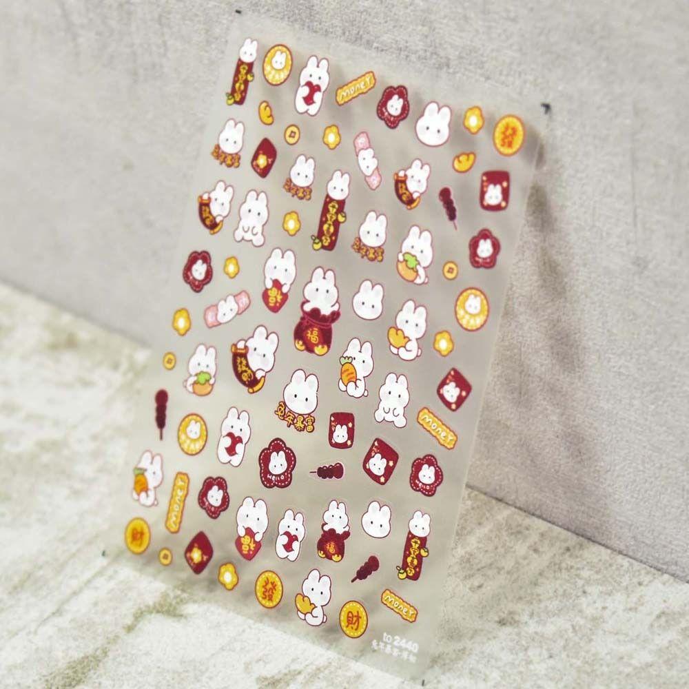 Art Cartoon Nail Decals Rabbit Nail Stickers Chinese New Year Nail Stickers Nail Art Decorations B1
Art Cartoon Nail Decals Rabbit Nail Stickers Chinese New Year Nail Stickers Nail Art Decorations B1