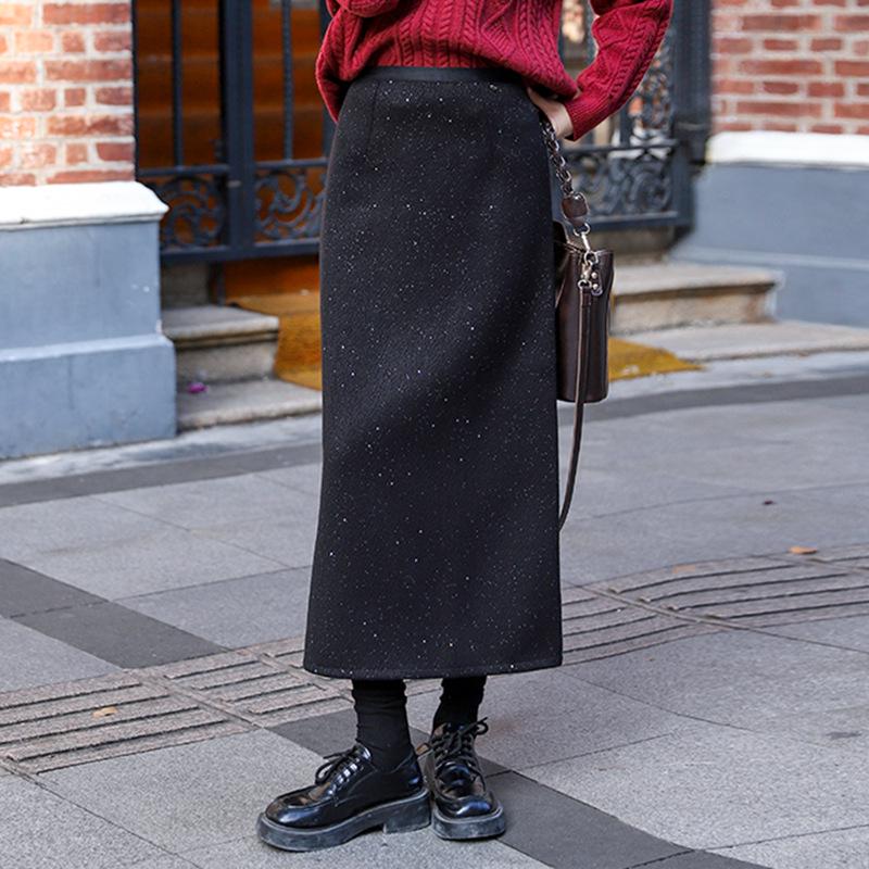 Fiona Autumn/Winter Korean Slimming Sequin Wool Midi Skirt: Versatile Solid Color for Women Large
Fiona Autumn/Winter Korean Slimming Sequin Wool Midi Skirt: Versatile Solid Color for Women Large